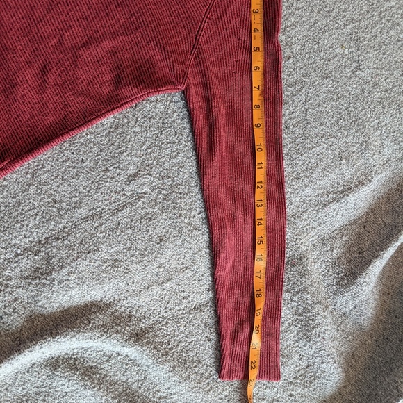 Jana salmon/coral ribbed cotton blend sweater, small - Picture 11 of 11